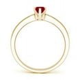 thumbnail image 2 of ANGARA Natural Tapered Shank Oval Solitaire Ruby Ring in 14K Yellow Gold for Women (Size-6x4mm) | July Birthstone Jewelry for Her | Natural Ruby Rings, 2 of 9