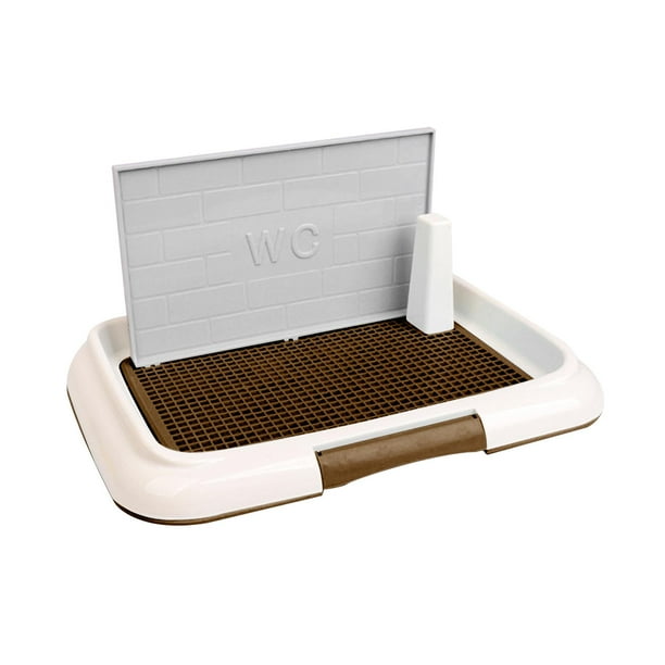 Almohadilla para Orinal de Perro, Rejilla de Malla, Inodoro, Caja de Arena para Perros, Cómoda, Reutilizable con Protección de Pared, Bandeja para Ori Café