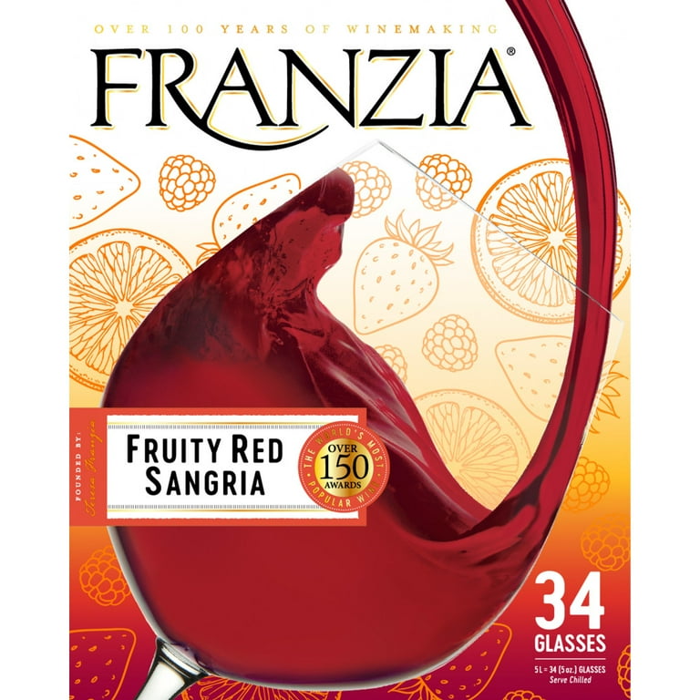 Franzia Fruity Red Sangria House Favorites California 5 L Bag in Box 9 ABV Walmart