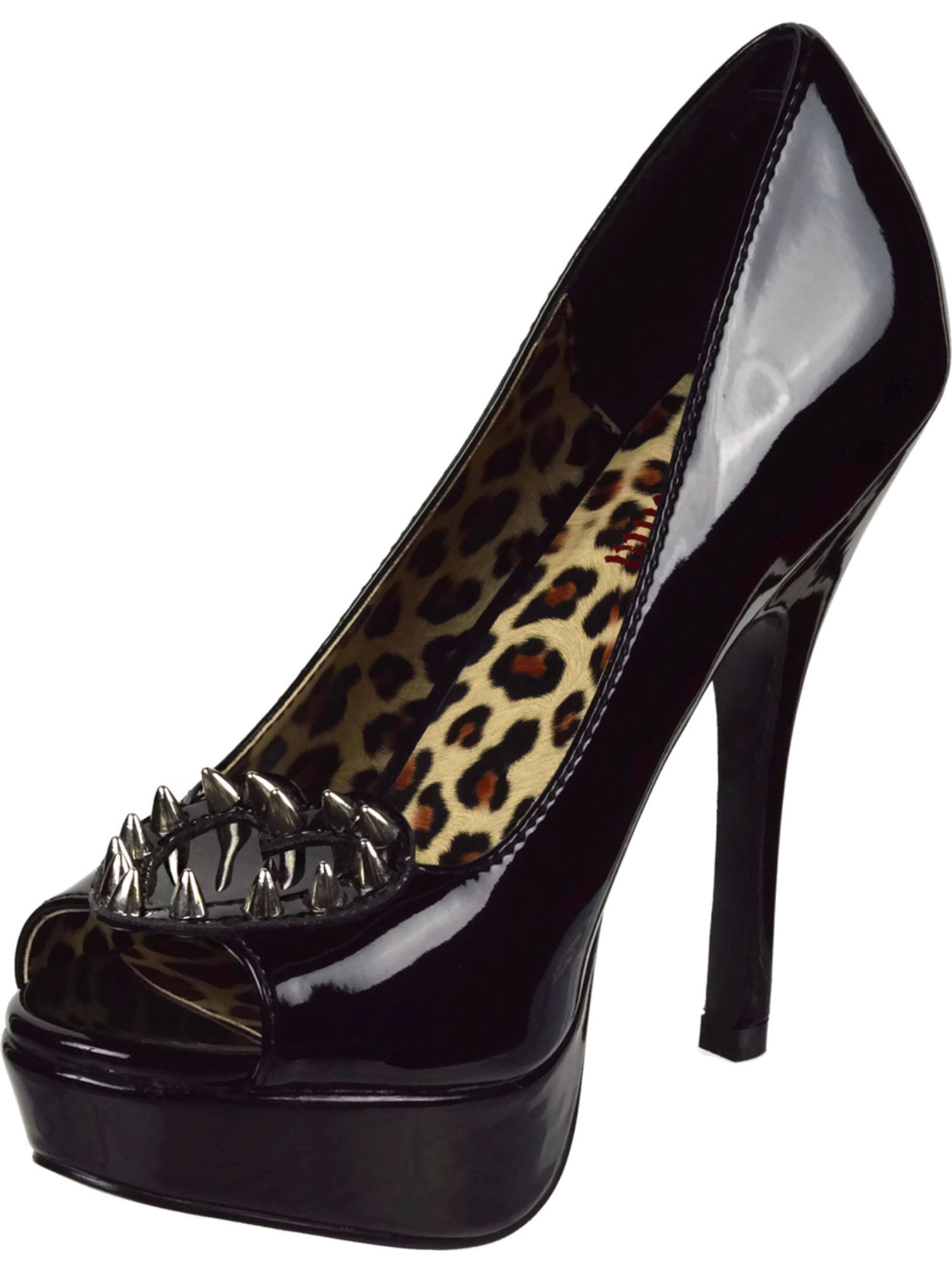 black toe out heels