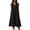 Black, variant on Women's Sleeveless Henley Midi Dress with Pockets Casual a Line Cotton Blend Tank Dress - Soft Breathable V Neck Pull on Summer Dress for Everyday Wear