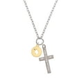 thumbnail image 2 of Delight Jewelry Goldtone Cat Head Silhouette I Set You Apart Engraved Cross Zoey Necklace, 28", 2 of 4
