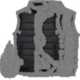 thumbnail image 1 of Chaleco de estilo militar grueso acolchado para hombre, chaleco suelto de gran tamaño con cuello levantado, chaleco cálido para hombro, 1 of 4
