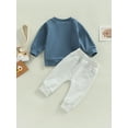 thumbnail image 5 of Toddler Baby Boy Fall Winter Outfits Cow Print Sweatshirt Tops Casual Pants 2Pcs Clothes Set, 5 of 9