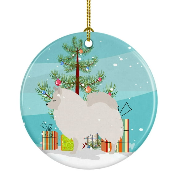 Carolines Treasures BB8479CO1 German Spitz Christmas Ceramic Ornament 3 in multicolor