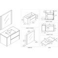 thumbnail image 2 of Valencia 36" Floating Bathroom Vanity with Sink and Mirror in Silver Grey, 2 of 7