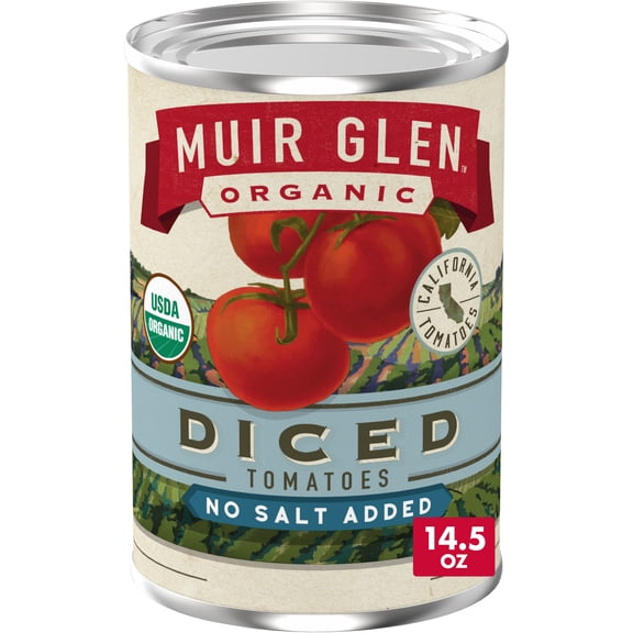 Muir Glen Organic Diced Canned Tomatoes, No Salt Added, 14.5 oz.