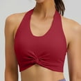 thumbnail image 4 of AUNVITO Women's Halter Neck Sports Bra with Removable Padding High Elasticity Breathable Yoga and Athletic Style, 4 of 8
