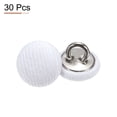 thumbnail image 3 of Uxcell 30pcs 18L Fabric Cloth Covered Button 11.5mm 15/32" Round Metal Shank Satin Sewing DIY Craft Buttons for Bridal Wedding Suits Dress Blouses Sweaters, White, 3 of 7