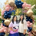thumbnail image 3 of Gender Reveal Balloon Decoration, Pink and Navy Blue Gender Reveal Balloons Decorations with Team Boy Team Girl Sticker, Boy or Girl Banner Confettis for Baby Shower, 3 of 7