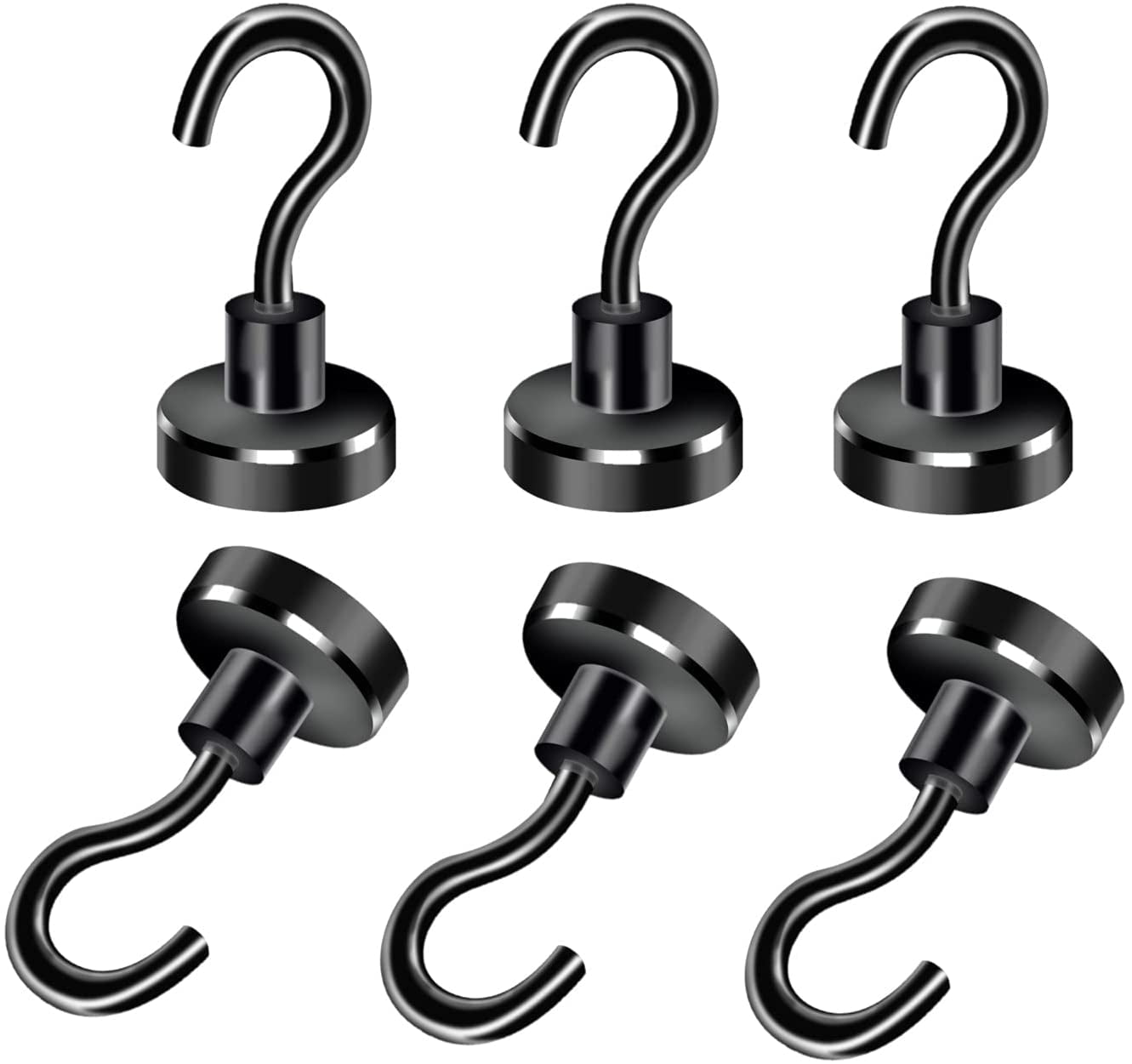 6Pieces Magnetic Hook Hooks Heavy Duty Hanger Hanging Pothook For Refrigerator 