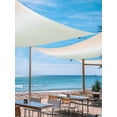 thumbnail image 2 of Gradient Sage Green Sun Shade Sail 12' x 16', Modern Minimalist Green Orange Ocean Beach Rectangle Outdoor Sunshade Canopy, Waterproof UV Block Patio Covers for Garden Yard Beach, 2 of 9