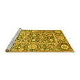 thumbnail image 2 of Ahgly Company Machine Washable Indoor Rectangle Oriental Yellow Traditional Area Rugs, 5' x 7', 2 of 4