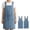 Light Blue, variant on Denim Cotton Cross Back Apron with Front Pocket, Lightweight Durable Stain-Resistant Kitchen Work Apron for Men Women