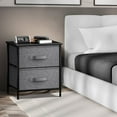thumbnail image 3 of Sorbus Modern Nightstand with 2 Drawers, Set of 2, Black, 3 of 8
