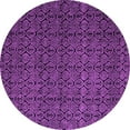 thumbnail image 1 of Ahgly Company Indoor Round Abstract Purple Modern Area Rugs, 4' Round, 1 of 4