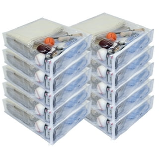 Zenpac- Waterproof Clear Zippered Storage Bags with Handles for Organizing 3 Pcs 27x12x13.75