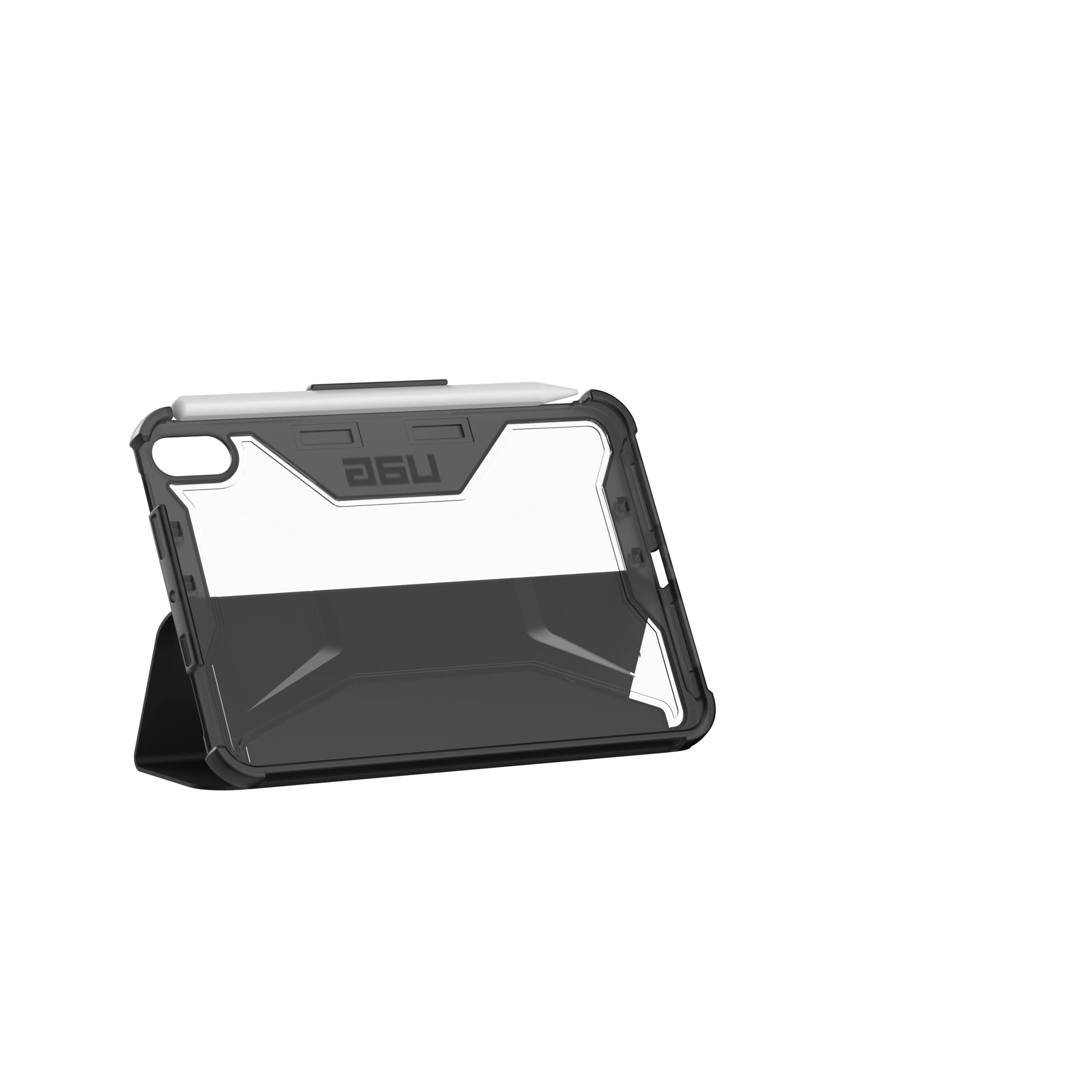 UAG iPad Mini A17 Pro Case (7th Gen, 2024) A2993 A2995 A2996 8.3" Plyo, Rugged Translucent Multi-Angle Viewing Folio Stand with Pencil Holder Protective Cover, Ice