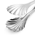 thumbnail image 4 of N01# Scalloped Shell Shape Buffet Serving Tongs Stainless Steel Chef Food Bbq Serving Utensils Barbecue Clips, 4 of 7