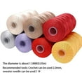 thumbnail image 2 of GGB-3Pcs Soft Cord Nylon Yarn, Ice Linen Silk Hand Knitting Light Body Yarn Summer Sun Hat Yarn Hollow Yarn for Crocheting for DIY Summer Shoes Bags Cushions 100g/3.53ounces/Roll—0516, 2 of 9