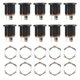 thumbnail image 1 of 10 Pcs Panel Mount 2.1x5.5mm Power Jack DC Socket, 1 of 5