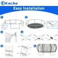 thumbnail image 3 of Kacho Trampoline 12FT 14FT, 1200LBS Trampoline for 1-2 Adults and 4-5 Kids, Heavy Duty Trampoline with Enclosure Net, Trampoline with Basketball Hoop, Ladder, Outdoor Round Trampoline No Gap Design, 3 of 8