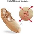 thumbnail image 6 of Stelle Ballet Shoes Soft Canvas Dance Split Sole Dance Slippers Flats for Girls Adult Women,Sand, 6 of 6
