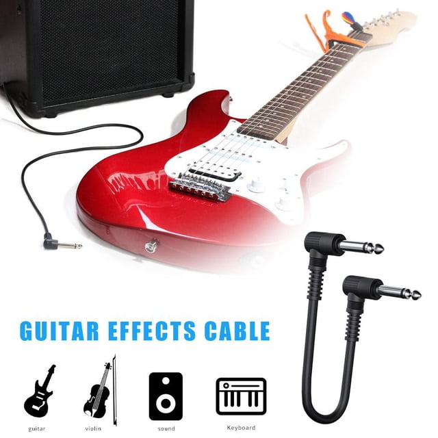 Cable de Pedal de efecto de guitarra eléctrica de 6,35, Cable de conexión de amplificador de guitarra de 15cm Likrtyny Accesorios para instrumentos musicales