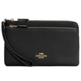 thumbnail image 1 of MONEDERO COACH ORIGINAL PARA CELULAR DOUBLE ZIP  WALLET BLACK C5610, 1 of 3