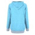thumbnail image 5 of Pet Pouch Hoodies for Women Long Sleeve Big Kangaroo Pocket Cat Puppy Holder Hoodie Hooded Sweatshirt Pullover Tops, 5 of 6