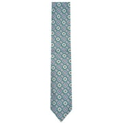Altea Milano Men's Black Geometric Silk Necktie - One Size