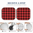 thumbnail image 6 of Naloa Buffalo Plaid Red Black 2 Piece Foldable Car Sun Shades, Car Windshield Sunshade, Front Window Sunshade for Car, Truck, SUV - Medium, 6 of 7