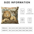thumbnail image 5 of MLJA Lion Pattern Pillow, Unicorn Pillow, Animal Print Pillow Cover, Olive Green Pillow Cover, Decorative Floral Pillow Cover, Pillow, Boho Throw Pillow Cover,  Square Pillow Cover, 5 of 5