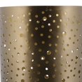 thumbnail image 2 of Benzara Cylindrical Metal Hurricane with Pinholes, Large, Brass, 2 of 2