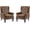 Coffee Set of 2, variant on Mid-Century Wingback Chair,Microfiber Accent Chair with Button Tufted Back Modern Living Room Lounge Sofa Chair with Rivet Trim,Single Club Armchair for Bedroom Home Reception