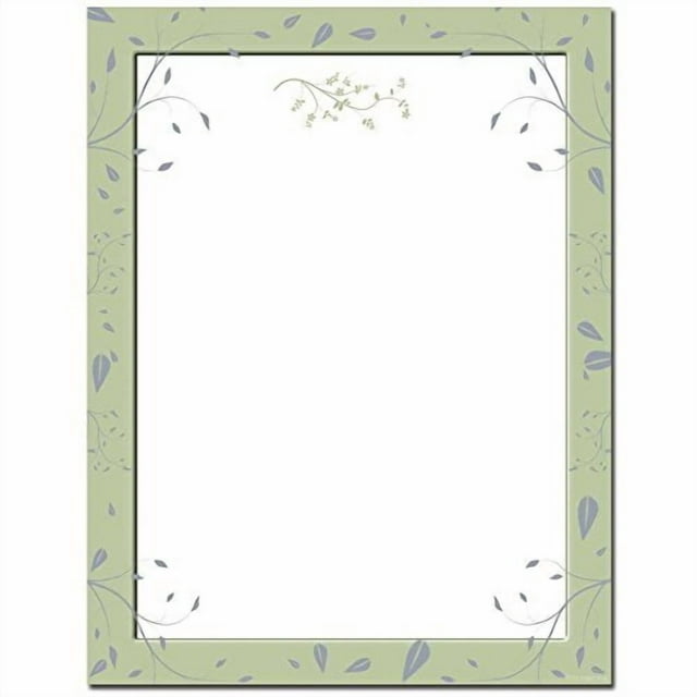 Papier pour Imprimante Laser et Jet d'Encre à Feuilles de Sauge, Lot de 100