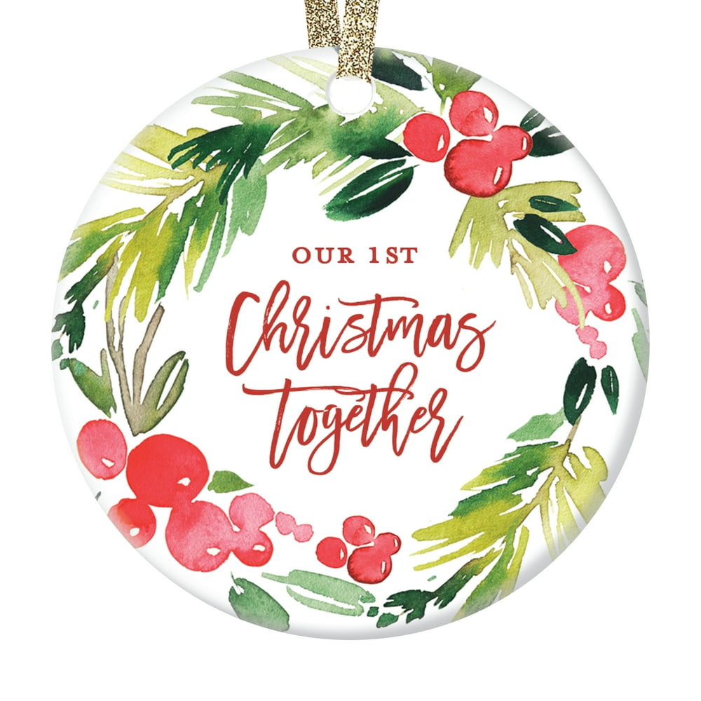 DIGIBUDDHA Our First Christmas Together Ornament, Boyfriend Girlfriend