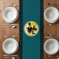 thumbnail image 6 of Halloween Table Runner - 60 Inch Long, Kitchen Dining Table Runner Dresser Scarves, Riding Black Witch Cat Green Plaid Pumpkin Farmhouse Decor for Coffee Tables Wedding Party Banquet, 6 of 8