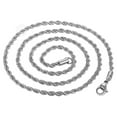 thumbnail image 4 of 3/5/7mm 22Inch Twisted Rope Link Chain Silver/Gold Stainless Steel Necklace for Men, 4 of 6