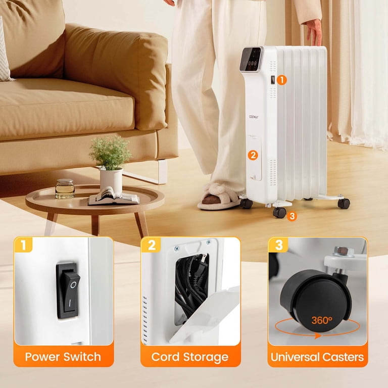 Costway 1500W Oil Filled Radiator with Remote Control photo 5