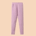 thumbnail image 4 of Nafuu Females Thermal Underwear Pants Solid Color Lined Leggings Warm Tights High Waist Winter Relaxed Fit Vacation Thermal Wear, 4 of 5