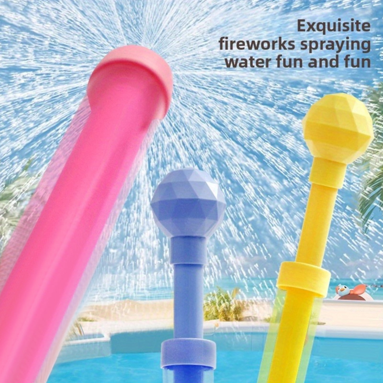 Fireworks Water Blaster Squirt, Water Fireworks Water Squirter Water Gun Bulk, Water Shooters for Pool Swimming Beach Backyard Outdoor Party 17.5"