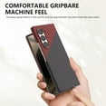 thumbnail image 5 of Aramid Fiber Case for Samsung Galaxy Z Fold 6 Case Aramid Fiber Thin Fit Slim Minimalist 6 FT Military Grade Drop Protection Case with Wireless Charging, Black&Red, 5 of 14