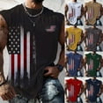 thumbnail image 5 of Linfrsh Men's 4th of July Tank Tops American Flag Sleeveless T-Shirt Hurley Tank Top Men Yellow,4XL, 5 of 5