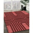 thumbnail image 3 of Ahgly Company Machine Washable Indoor Round Transitional Grapefruit Red Area Rugs, 8' Round, 3 of 7
