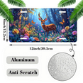 thumbnail image 2 of 1 Pcs 2D Flat License Plate Covers & Frames, Deer in a Flowering Forest For Decorative Front, Waterproof For Decoration Aluminum License Plate Covers & Frames Cover For Men Women, 12" X 6", 2 of 7
