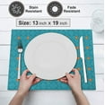 thumbnail image 6 of Ruvanti Placemats 100% Cotton 13x19 inch, Dining Table Placemats Set of 6, Modern Place Mats for Dining Table Décor, Kitchen & Table Linens, Coffee Mat for Christmas Dinners – Combo, 6 of 8