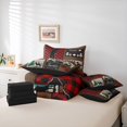 thumbnail image 6 of Homewish Wildlife Bear Family Bedding Comforter Set 7pcs, Vintage Rustic Plaid Queen Bedding Sets, Countryside Reversible Queen Sheet Sets,Luxury Bedroom Decor, 6 of 8