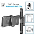 thumbnail image 4 of EBIZCITY Phone Cases for Samsung Galaxy A14 5G (2022) 6.6", [Built-in Screen Protector] Combo Holster Belt Clip [Heavy Duty] [Kickstand] Full-Body Rugged Holster Case -Black, 4 of 6