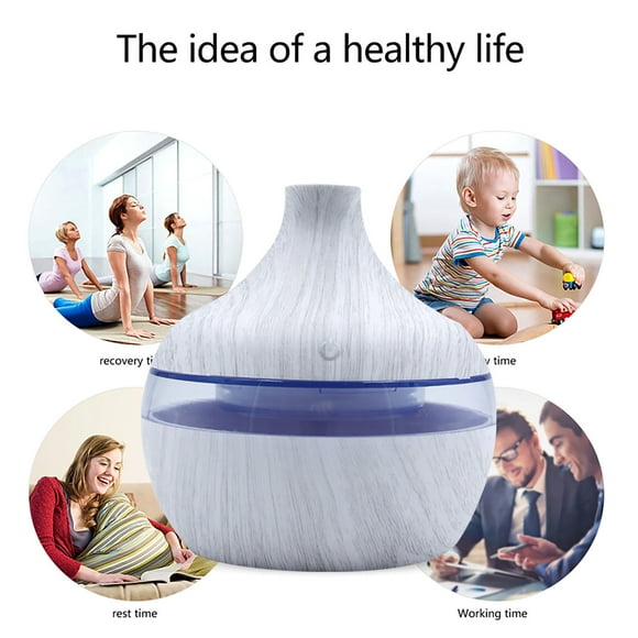 Agiferg Nouveau Diffuseur d'Arôme Portable Huile Essentielle LED Humidificateur d'Aromathérapie